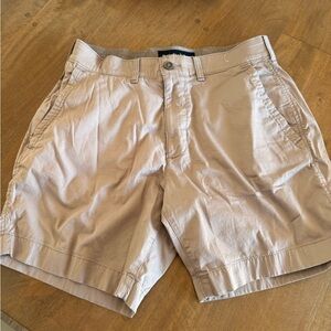 Abercrombie & Fitch Light Tan Flat Front Shorts
